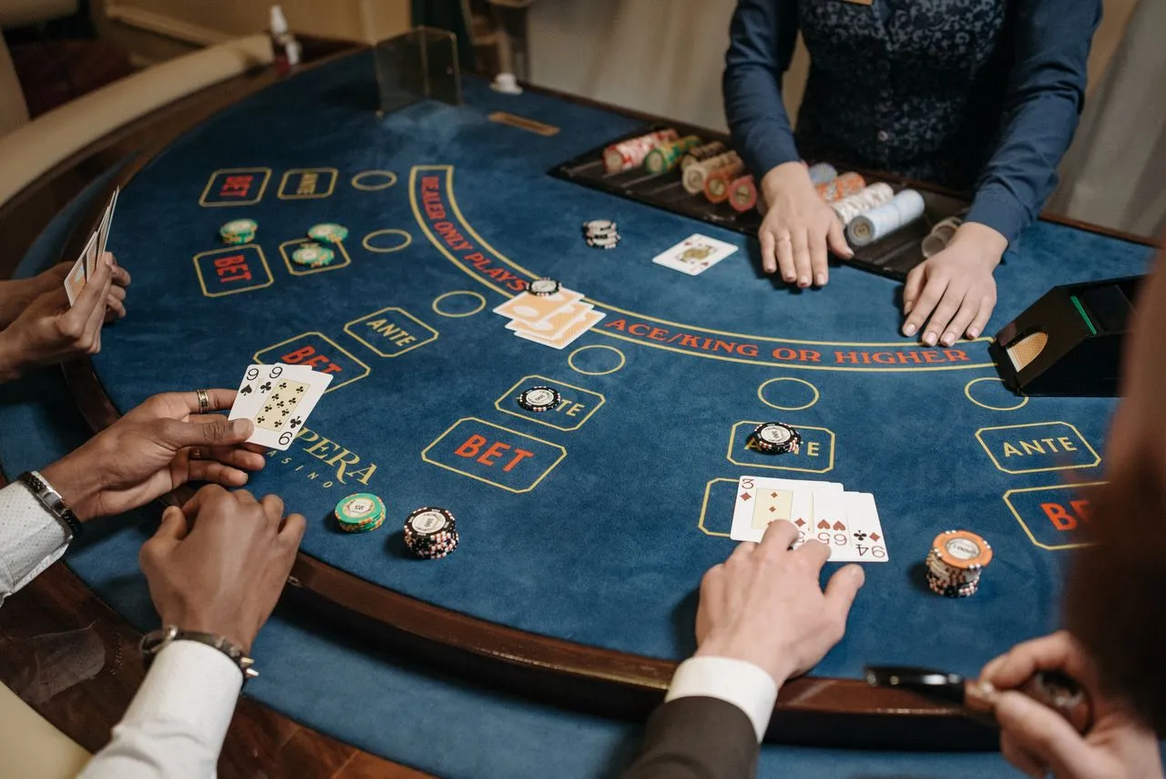 Themed gaming table prepared for event guests
